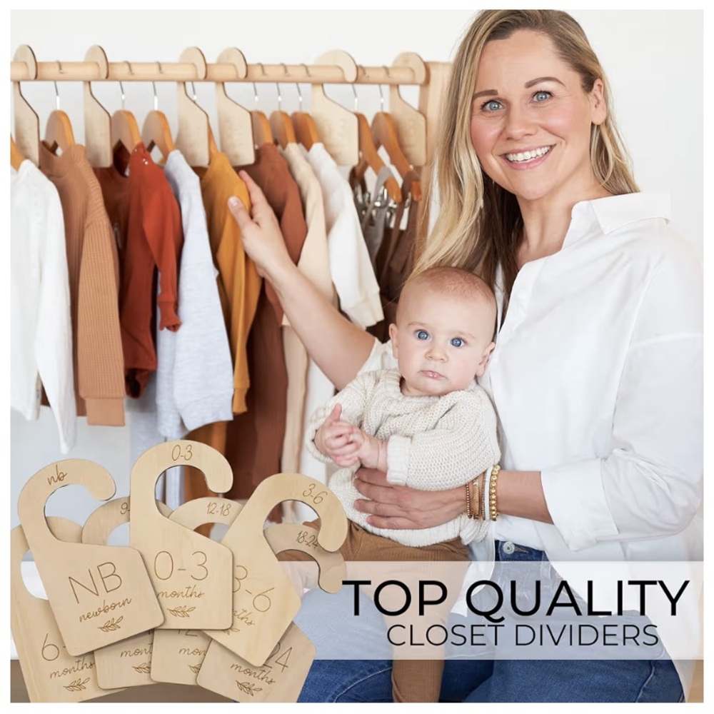 Wooden Baby Closet Dividers NB-24 Months